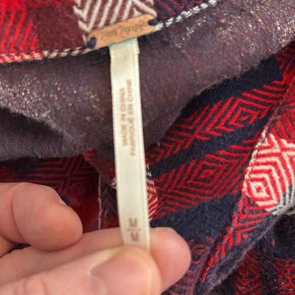 Womens Free People Easy Street Plaid Relaxed Button Down Size M Medium Top Shirt - Picture 9 of 11